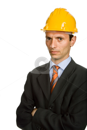 To use this stock image in your creative project, please select the size you need over to the right and click the "Add to Cart" button.
Your downloaded image will come with the Cutcaster watermark removed so don’t worry about the watermark you see on this page. Engineer stock photo, An engineer with yellow hat, isolated on white by Rui Vale de Sousa