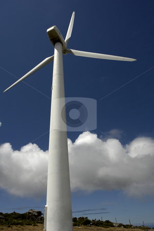 To use this stock image in your creative project, please select the size you need over to the right and click the "Add to Cart" button.
Your downloaded image will come with the Cutcaster watermark removed so don’t worry about the watermark you see on this page. Turbine stock photo, Modern white wind turbine or wind mill producing energy by Rui Vale de Sousa