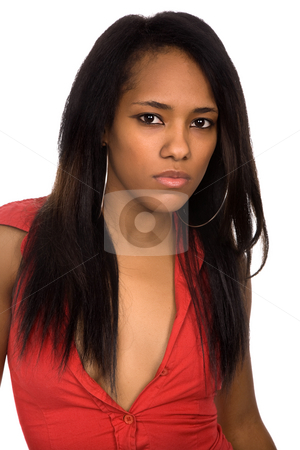 To use this stock image in your creative project, please select the size you need over to the right and click the "Add to Cart" button.
Your downloaded image will come with the Cutcaster watermark removed so don’t worry about the watermark you see on this page. Woman stock photo, Young beautiful woman closeup portrait, isolated on white by Rui Vale de Sousa