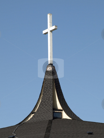 To use this stock image in your creative project, please select the size you need over to the right and click the "Add to Cart" button.
Your downloaded image will come with the Cutcaster watermark removed so don’t worry about the watermark you see on this page. Wooden Cross on Steeple stock photo, A white wooden cross atop a church steeple. by Robert Gebbie