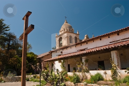 To use this stock image in your creative project, please select the size you need over to the right and click the "Add to Cart" button.
Your downloaded image will come with the Cutcaster watermark removed so don’t worry about the watermark you see on this page. Mission San Carlos Borromeo de Carmelo stock photo, Mission San Carlos Borromeo de Carmelo, also known as the Carmel Mission, is a historic Roman Catholic mission church in Carmel-by-the-Sea, California. It was the headquarters of the padre presidente, Father Fermin Francisco de Lasuen. by Mariusz Jurgielewicz