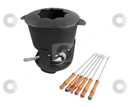 To use this stock image in your creative project, please select the size you need over to the right and click the "Add to Cart" button.
Your downloaded image will come with the Cutcaster watermark removed so don’t worry about the watermark you see on this page. Fondue set stock photo, Characteristic cast iron set used for fondue or bourguignonne on white background by ANTONIO SCARPI