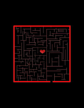 To use this stock image in your creative project, please select the size you need over to the right and click the "Add to Cart" button.
Your downloaded image will come with the Cutcaster watermark removed so don’t worry about the watermark you see on this page. Labyrinth stock vector clipart, This is a labyrinth with heart in center by Veronika Pilatova