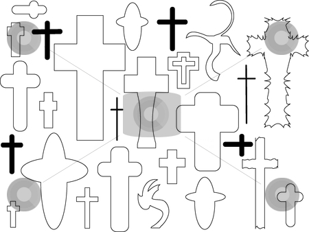 To use this stock image in your creative project, please select the size you need over to the right and click the "Add to Cart" button.
Your downloaded image will come with the Cutcaster watermark removed so don’t worry about the watermark you see on this page. Set of cross stock vector clipart, This is a set of cross at outline by Veronika Pilatova