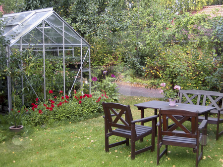 To use this stock image in your creative project, please select the size you need over to the right and click the "Add to Cart" button.
Your downloaded image will come with the Cutcaster watermark removed so don’t worry about the watermark you see on this page. Garden stock photo, A garden outside a Finnish cottage, in Sotunki, Finland by Alessandro Rizzolli