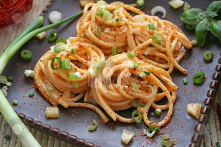 To use this stock image in your creative project, please select the size you need over to the right and click the "Add to Cart" button.
Your downloaded image will come with the Cutcaster watermark removed so don’t worry about the watermark you see on this page. Pasta all arrabbiata stock photo, Pasta all arrabbiata by Yvonne Bogdanski