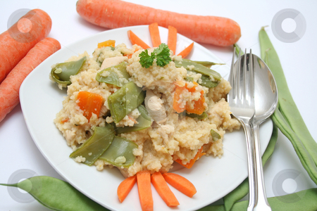 To use this stock image in your creative project, please select the size you need over to the right and click the "Add to Cart" button.
Your downloaded image will come with the Cutcaster watermark removed so don’t worry about the watermark you see on this page. Couscous with vegetables stock photo, Couscous with vegetables by Yvonne Bogdanski