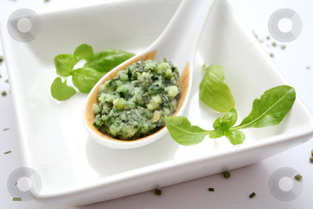 To use this stock image in your creative project, please select the size you need over to the right and click the "Add to Cart" button.
Your downloaded image will come with the Cutcaster watermark removed so don’t worry about the watermark you see on this page. Italian pesto stock photo, Italian pesto by Yvonne Bogdanski