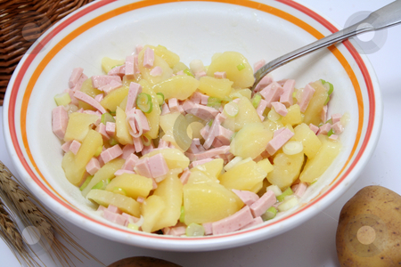To use this stock image in your creative project, please select the size you need over to the right and click the "Add to Cart" button.
Your downloaded image will come with the Cutcaster watermark removed so don’t worry about the watermark you see on this page. Fresh salad stock photo, Fresh salad of potatoes by Yvonne Bogdanski
