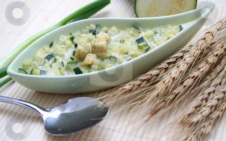 To use this stock image in your creative project, please select the size you need over to the right and click the "Add to Cart" button.
Your downloaded image will come with the Cutcaster watermark removed so don’t worry about the watermark you see on this page. Fresh stew stock photo, A fresh stew of zucchini by Yvonne Bogdanski