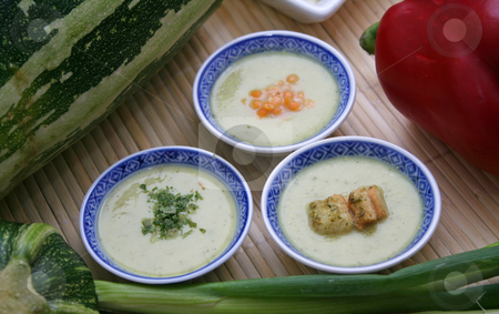 To use this stock image in your creative project, please select the size you need over to the right and click the "Add to Cart" button.
Your downloaded image will come with the Cutcaster watermark removed so don’t worry about the watermark you see on this page. Fresh soup stock photo, Fresh soup of zucchini by Yvonne Bogdanski