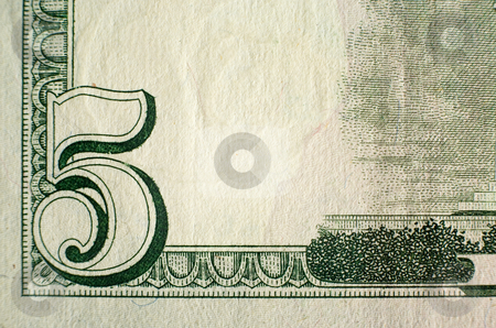 To use this stock image in your creative project, please select the size you need over to the right and click the "Add to Cart" button.
Your downloaded image will come with the Cutcaster watermark removed so don’t worry about the watermark you see on this page. Five Dollar Bill stock photo, A close up on a five dollar bill. Shallow depth of field. by Travis Manley