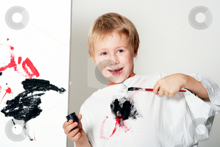 To use this stock image in your creative project, please select the size you need over to the right and click the "Add to Cart" button.
Your downloaded image will come with the Cutcaster watermark removed so don’t worry about the watermark you see on this page. Young painter stock photo, Kinderfotografie by Yvonne Bogdanski