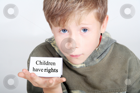 To use this stock image in your creative project, please select the size you need over to the right and click the "Add to Cart" button.
Your downloaded image will come with the Cutcaster watermark removed so don’t worry about the watermark you see on this page. Children have rights stock photo, Studio by Yvonne Bogdanski
