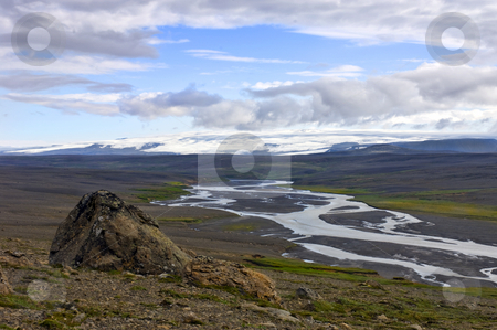 To use this stock image in your creative project, please select the size you need over to the right and click the "Add to Cart" button.
Your downloaded image will come with the Cutcaster watermark removed so don’t worry about the watermark you see on this page. Kjolur Highland Landscape stock photo, The kjolur Highland landscape with a clear view on the Hofsjokull glacier, and the icy river, flowing through the volcanic ash landscape by Corepics VOF