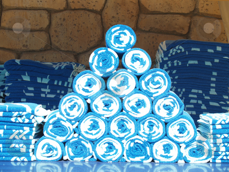 To use this stock image in your creative project, please select the size you need over to the right and click the "Add to Cart" button.
Your downloaded image will come with the Cutcaster watermark removed so don’t worry about the watermark you see on this page. Towel 02 stock photo, Blue white towels stack in a pyramid by Jose .