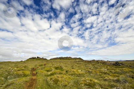 To use this stock image in your creative project, please select the size you need over to the right and click the "Add to Cart" button.
Your downloaded image will come with the Cutcaster watermark removed so don’t worry about the watermark you see on this page. Kjolur Landscape stock photo, The moss covered lava fields of an ancient shield vulcano in the Kjolur Landscape near Hveravellir, Iceland by Corepics VOF