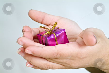 To use this stock image in your creative project, please select the size you need over to the right and click the "Add to Cart" button.
Your downloaded image will come with the Cutcaster watermark removed so don’t worry about the watermark you see on this page. Small gift stock photo, Small gift in child hands by Noam Armonn