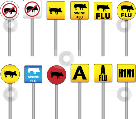 To use this stock image in your creative project, please select the size you need over to the right and click the "Add to Cart" button.
Your downloaded image will come with the Cutcaster watermark removed so don’t worry about the watermark you see on this page. Swine Flu Signs stock vector clipart, Swine Flu Signs of Danger and Attention with the new H1N1 Influenza A name by Augusto Cabral Graphiste Rennes