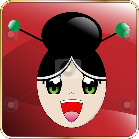 To use this stock image in your creative project, please select the size you need over to the right and click the "Add to Cart" button.
Your downloaded image will come with the Cutcaster watermark removed so don’t worry about the watermark you see on this page. Japanese Girl stock vector clipart, Japanese manga style girl laughing by Augusto Cabral Graphiste Rennes
