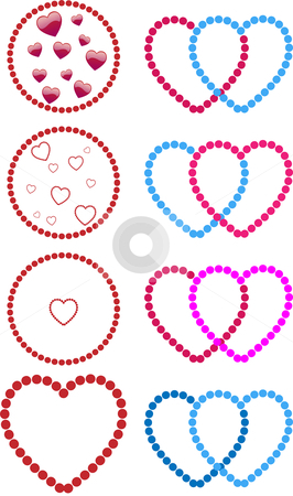 To use this stock image in your creative project, please select the size you need over to the right and click the "Add to Cart" button.
Your downloaded image will come with the Cutcaster watermark removed so don’t worry about the watermark you see on this page. Hearts made of dots stock vector clipart, Hearts made with dots. Straight, gay and lesbian couples by Augusto Cabral Graphiste Rennes