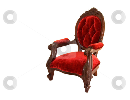 To use this stock image in your creative project, please select the size you need over to the right and click the "Add to Cart" button.
Your downloaded image will come with the Cutcaster watermark removed so don’t worry about the watermark you see on this page. Red Velvet Chair stock photo, This old fasioned type red velvet chair with dark wood frame is isolated on a white background. by Valerie Garner