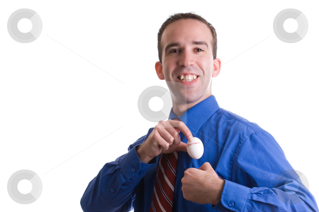 To use this stock image in your creative project, please select the size you need over to the right and click the "Add to Cart" button.
Your downloaded image will come with the Cutcaster watermark removed so don’t worry about the watermark you see on this page. Deposit Your Savings stock photo, Concept image of a smiling businessman depositing his savings, using an egg as a metaphor, all isolated against a white background by Richard Nelson