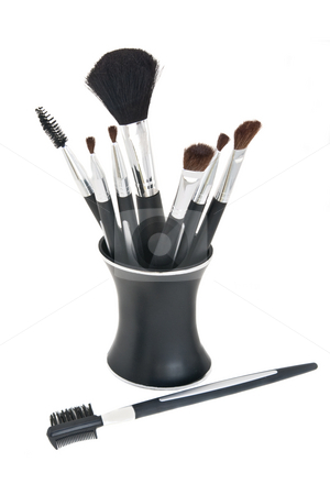 To use this stock image in your creative project, please select the size you need over to the right and click the "Add to Cart" button.
Your downloaded image will come with the Cutcaster watermark removed so don’t worry about the watermark you see on this page. Cosmetic Brushes in Stand stock photo, Various Cosmetic Brushes with Stand, Isolated on White by Steve Carroll