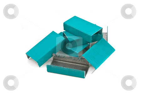 To use this stock image in your creative project, please select the size you need over to the right and click the "Add to Cart" button.
Your downloaded image will come with the Cutcaster watermark removed so don’t worry about the watermark you see on this page. Pile of colored staples stock photo, Turquoise colored stapels isolated against a white background by Steve Carroll