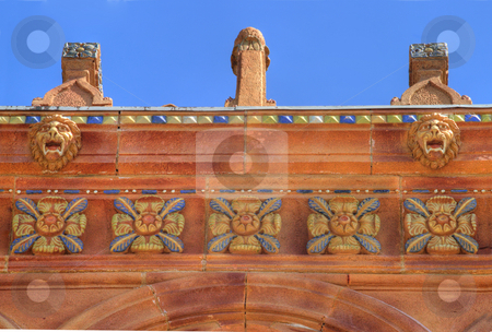 To use this stock image in your creative project, please select the size you need over to the right and click the "Add to Cart" button.
Your downloaded image will come with the Cutcaster watermark removed so don’t worry about the watermark you see on this page. Fresco Detail on Ringling Mansion stock photo, Detail of the fresco decoation on the west roofline of the Ringling Mansion in Sarasota, Florida by Steve Carroll