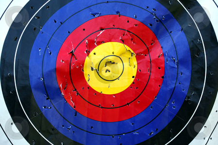 To use this stock image in your creative project, please select the size you need over to the right and click the "Add to Cart" button.
Your downloaded image will come with the Cutcaster watermark removed so don’t worry about the watermark you see on this page. Archery or dart target stock photo, Much used archery or dart target by Stacy Barnett