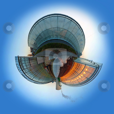 To use this stock image in your creative project, please select the size you need over to the right and click the "Add to Cart" button.
Your downloaded image will come with the Cutcaster watermark removed so don’t worry about the watermark you see on this page. Carbon dioxide emission sphere stock photo, Spherized conceptual globe illustrating global warming and carbon dioxide emission using a glasshouse as metaphor by Corepics VOF
