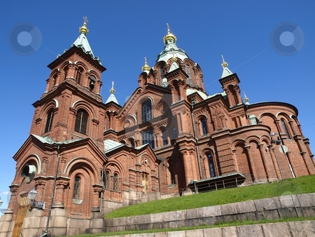 To use this stock image in your creative project, please select the size you need over to the right and click the "Add to Cart" button.
Your downloaded image will come with the Cutcaster watermark removed so don’t worry about the watermark you see on this page. Uspensky Cathedral Helsinki stock photo, Uspensky Cathedral in Helsinki/Finland by Lars Kastilan