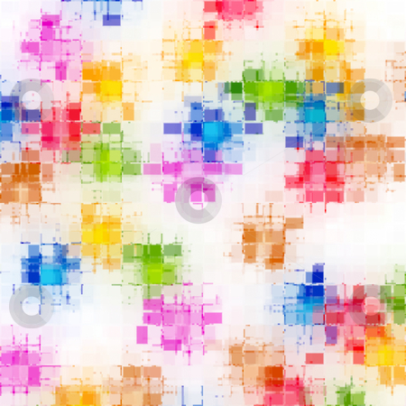 To use this stock image in your creative project, please select the size you need over to the right and click the "Add to Cart" button.
Your downloaded image will come with the Cutcaster watermark removed so don’t worry about the watermark you see on this page. Grunge blocked pattern stock photo, White texture withbright colored imprinted blur squares by Wino Evertz