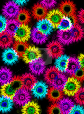 To use this stock image in your creative project, please select the size you need over to the right and click the "Add to Cart" button.
Your downloaded image will come with the Cutcaster watermark removed so don’t worry about the watermark you see on this page. Flower shapes on black stock photo, Abstracted impressions of flower sahpes in neon colors on black by Wino Evertz