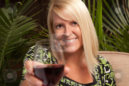 To use this stock image in your creative project, please select the size you need over to the right and click the "Add to Cart" button.
Your downloaded image will come with the Cutcaster watermark removed so don’t worry about the watermark you see on this page. Beautiful Blonde Enjoying Wine stock photo, Beautiful blonde smiling woman at an evening social gathering tasting wine. by Andy Dean