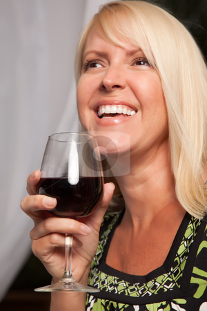 To use this stock image in your creative project, please select the size you need over to the right and click the "Add to Cart" button.
Your downloaded image will come with the Cutcaster watermark removed so don’t worry about the watermark you see on this page. Beautiful Blonde Enjoying Wine stock photo, Beautiful blonde smiling woman at an evening social gathering tasting wine. by Andy Dean