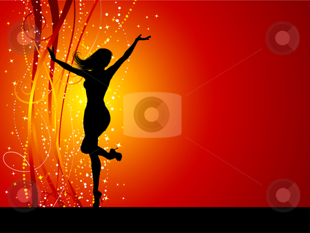 To use this stock image in your creative project, please select the size you need over to the right and click the "Add to Cart" button.
Your downloaded image will come with the Cutcaster watermark removed so don’t worry about the watermark you see on this page. Christmas female stock vector clipart, Sexy female dancing on sparkly background by Kirsty Pargeter