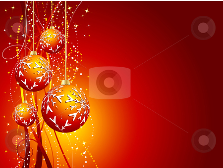 To use this stock image in your creative project, please select the size you need over to the right and click the "Add to Cart" button.
Your downloaded image will come with the Cutcaster watermark removed so don’t worry about the watermark you see on this page. Christmas decorations stock vector clipart, Decorative Christmas background by Kirsty Pargeter