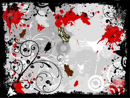 To use this stock image in your creative project, please select the size you need over to the right and click the "Add to Cart" button.
Your downloaded image will come with the Cutcaster watermark removed so don’t worry about the watermark you see on this page. Decorative floral grunge with butterflies stock vector clipart, Decorative floral grunge design with butterflies by Kirsty Pargeter