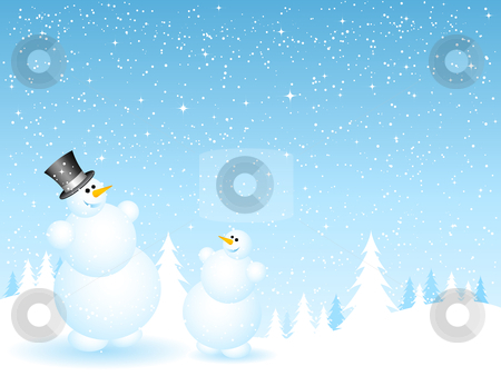 To use this stock image in your creative project, please select the size you need over to the right and click the "Add to Cart" button.
Your downloaded image will come with the Cutcaster watermark removed so don’t worry about the watermark you see on this page. Father and son snowmen stock vector clipart, Happy father and son snowmen on snowy background by Kirsty Pargeter