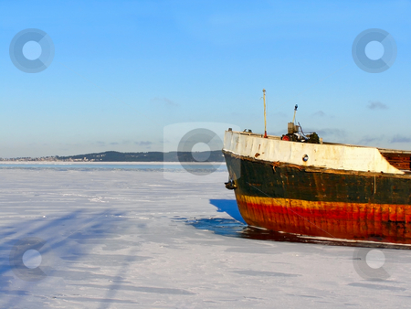 To use this stock image in your creative project, please select the size you need over to the right and click the "Add to Cart" button.
Your downloaded image will come with the Cutcaster watermark removed so don’t worry about the watermark you see on this page. Ship in ice stock photo, Nose of a ship in the ice by Sergej Razvodovskij