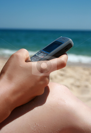 To use this stock image in your creative project, please select the size you need over to the right and click the "Add to Cart" button.
Your downloaded image will come with the Cutcaster watermark removed so don’t worry about the watermark you see on this page. Beach call stock photo, Sending a message on summer by Marc Torrell