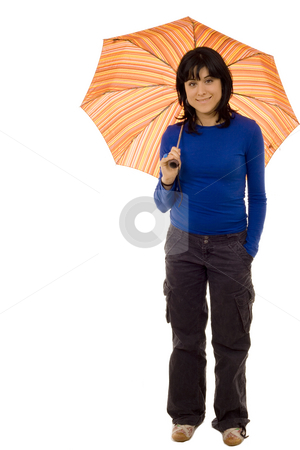 To use this stock image in your creative project, please select the size you need over to the right and click the "Add to Cart" button.
Your downloaded image will come with the Cutcaster watermark removed so don’t worry about the watermark you see on this page. Umbrella stock photo, Woman with umbrella white isolate by Marc Torrell