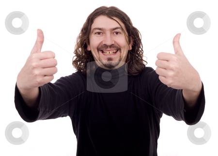 To use this stock image in your creative project, please select the size you need over to the right and click the "Add to Cart" button.
Your downloaded image will come with the Cutcaster watermark removed so don’t worry about the watermark you see on this page. Casual ok man stock photo, Man white isolate with ok sign on both hands by Marc Torrell