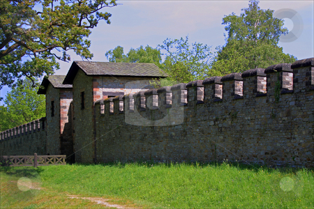 To use this stock image in your creative project, please select the size you need over to the right and click the "Add to Cart" button.
Your downloaded image will come with the Cutcaster watermark removed so don’t worry about the watermark you see on this page. Saalburg Roman Fort stock photo, Saalburg Roman Fort, Bad Homburg, Germany;
the ancient frontier between the Roman Empire and the Germanic tribal territories by Manuela Schueler