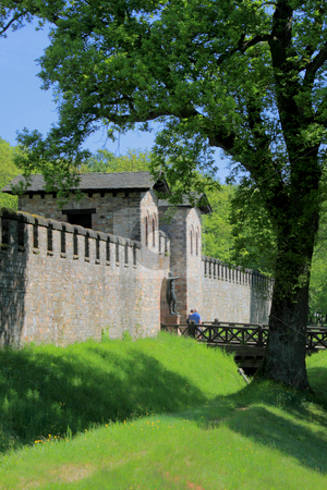 To use this stock image in your creative project, please select the size you need over to the right and click the "Add to Cart" button.
Your downloaded image will come with the Cutcaster watermark removed so don’t worry about the watermark you see on this page. Saalburg Roman Fort stock photo, Saalburg Roman Fort, Bad Homburg, Germany;
the ancient frontier between the Roman Empire and the Germanic tribal territories by Manuela Schueler