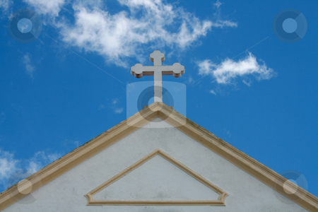 To use this stock image in your creative project, please select the size you need over to the right and click the "Add to Cart" button.
Your downloaded image will come with the Cutcaster watermark removed so don’t worry about the watermark you see on this page. Cross stock photo, Church cross on a summer blue sky by Marc Torrell