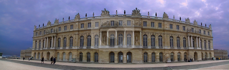 To use this stock image in your creative project, please select the size you need over to the right and click the "Add to Cart" button.
Your downloaded image will come with the Cutcaster watermark removed so don’t worry about the watermark you see on this page. Palace of Versailles Panorama stock photo, Chateau de Versailles, France by Thomas Marchessault