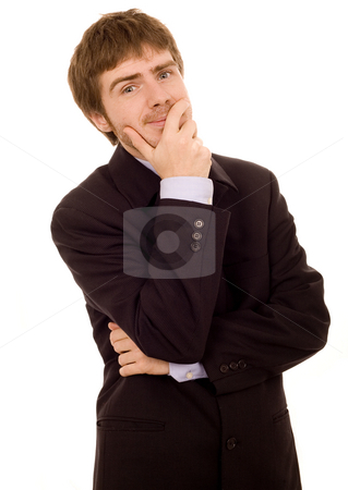 To use this stock image in your creative project, please select the size you need over to the right and click the "Add to Cart" button.
Your downloaded image will come with the Cutcaster watermark removed so don’t worry about the watermark you see on this page. Business man stock photo, Young business man white isolate by Marc Torrell